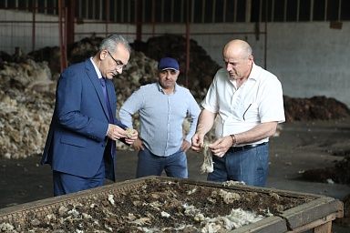 Нариман Абдулмуталибов ознакомился с работой Махачкалинской шерстеперерабатывающей фабрики