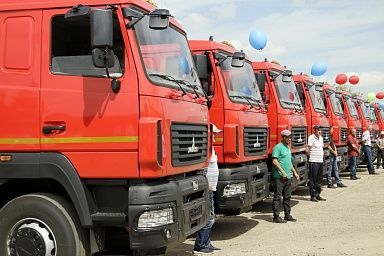 В Башкортостане автопарк МТС «Центральная» пополнился 9 большегрузными автомобилями марки МАЗ