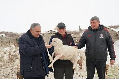 Мухтарбий Аджеков ознакомился с зимовкой скота в Кочубейской ЗОЖ Дагестана