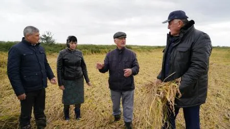 Абдулмуслим Абдулмуслимов ознакомился с состоянием рисовых чеков на севере Дагестана